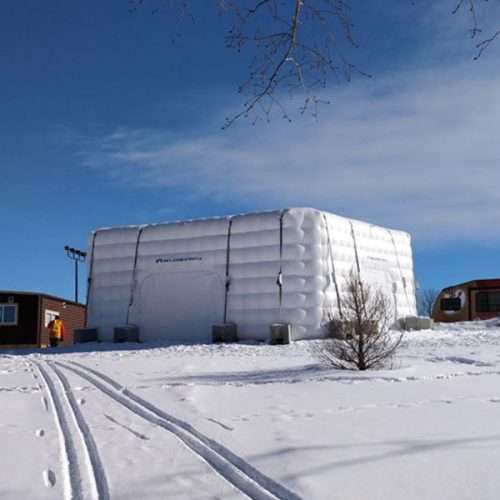 winter inflatable tents in alberta for winter festivals and events