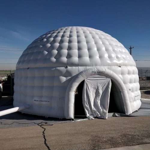 winter inflatable igloo tents in alberta for winter festivals and events